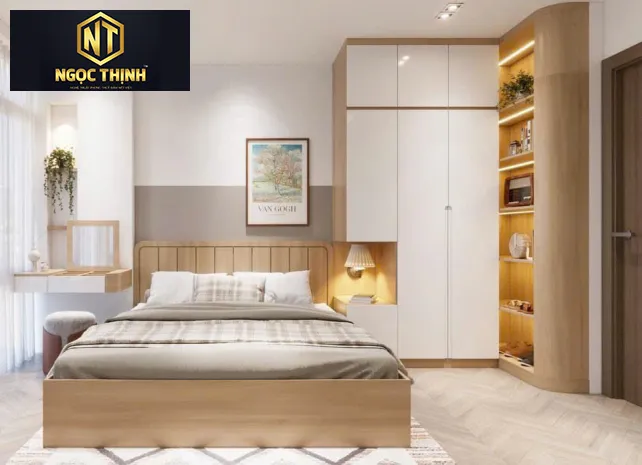 TỦ QUẦN ÁO GỖ MDF PHỦ MELAMINE MẪU 24